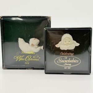 Snow Babies x 2 Department 56 Brooch Pins‎